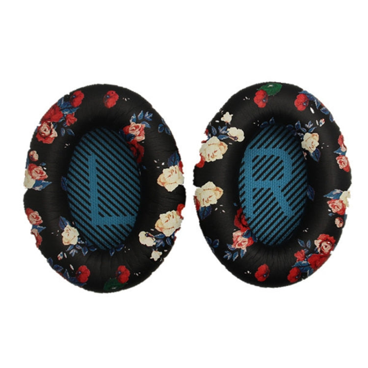 2 PCS Headset Sponge Cover For BOSE QC15 / QC3 / QC2 / QC25 / AE2 / AE2i(Print Color + Blue LR) - Earmuff & Pad by PMC TechLife | Online Shopping South Africa | PMC TechLife