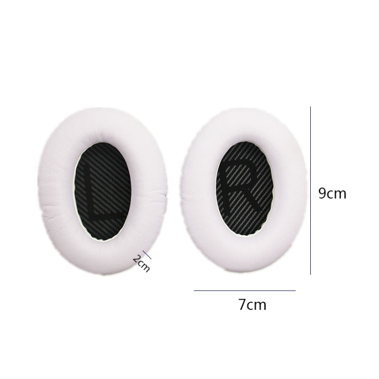 2 PCS Headset Sponge Cover For BOSE QC15 / QC3 / QC2 / QC25 / AE2 / AE2i(White + Black) - Earmuff & Pad by PMC TechLife | Online Shopping South Africa | PMC TechLife