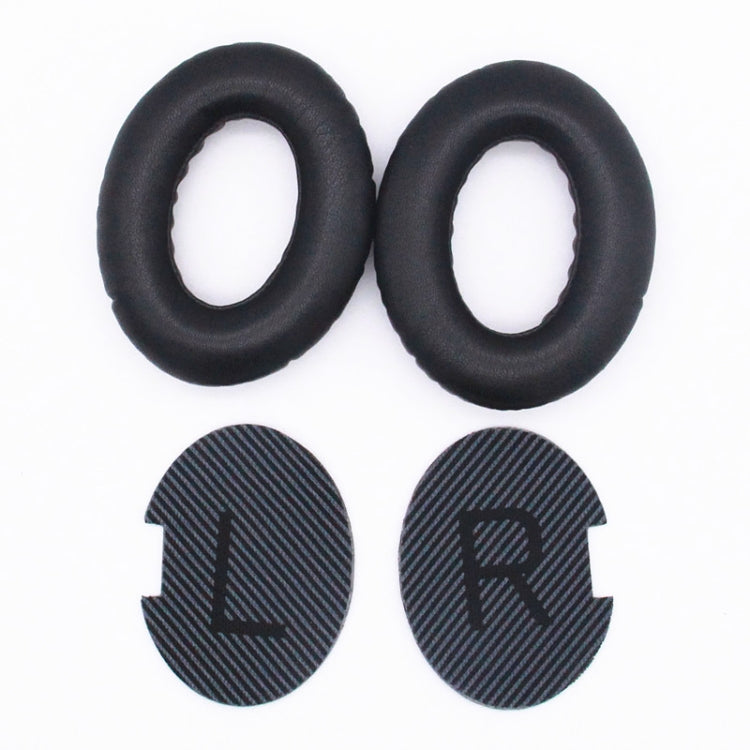2 PCS Headset Lambskin Sponge Cover Earmuffs For Bose QC25 / QC15 / QC2 / QC35 / AE2i(Black+Black) - Earmuff & Pad by PMC TechLife | Online Shopping South Africa | PMC TechLife