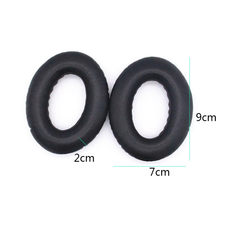2 PCS Headset Lambskin Sponge Cover Earmuffs For Bose QC25 / QC15 / QC2 / QC35 / AE2i(Black+Black) - Earmuff & Pad by PMC TechLife | Online Shopping South Africa | PMC TechLife