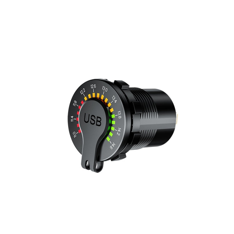 Car Motorcycle Ship Modified With Colorful Screen Display USB Dual QC3.0 Fast Charge Car Charger, Model: P20-C With 60cm Line - DIY Modified Charger by PMC TechLife | Online Shopping South Africa | PMC TechLife