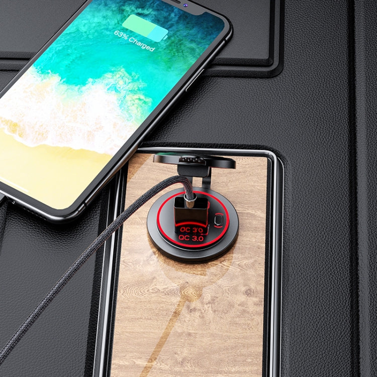 Car Motorcycle Ship Modified USB Charger Waterproof PD + QC3.0 Fast Charge, Model: Red Light With Terminal - DIY Modified Charger by PMC TechLife | Online Shopping South Africa | PMC TechLife