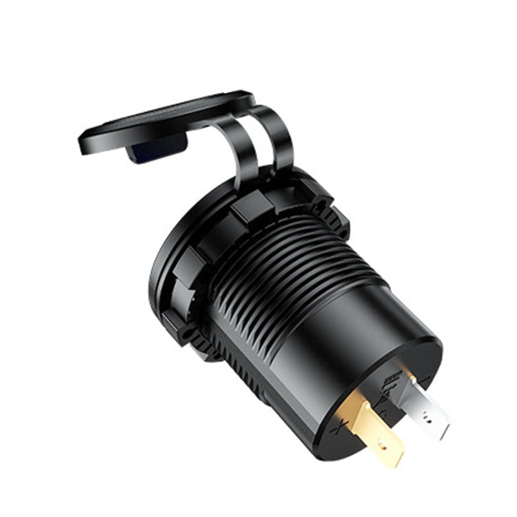 Car Motorcycle Ship Modified USB Charger Waterproof PD + QC3.0 Fast Charge, Model: Green Light With Terminal - free shipping - PMC TechLife - Order now!