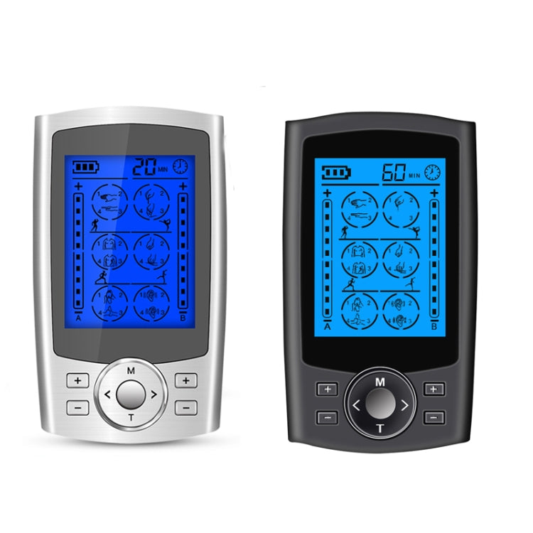 24-Mode Digital Electronic Pulse Massager Intelligent Whole Body Physical Therapy Meridian Massager, Specification: US Plug( Silver) - Massage & Relaxation by PMC TechLife | Online Shopping South Africa | PMC TechLife