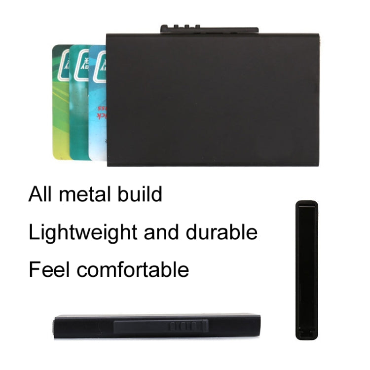RFID Anti-Theft And Anti-Magnetic Aluminum Alloy Credit Card Case(Black) - free shipping - PMC TechLife - Order now!