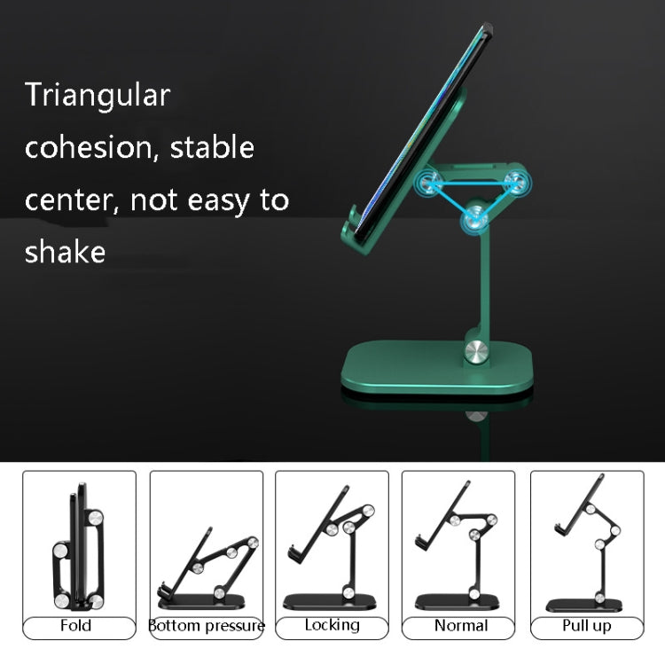 CYX-PH2 Mobile Phone Tablet Desktop Bracket Folding Telescopic Phone Bracket(Black) - Desktop Holder by PMC TechLife | Online Shopping South Africa | PMC TechLife