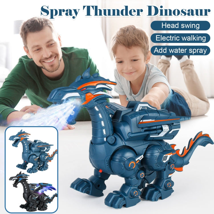 Electric Mechanical Dinosaur Toy Simulation Animal Toy Multifunctional Sound And Light Toy, Style: Spray-Blue - free shipping - PMC TechLife - Order now!