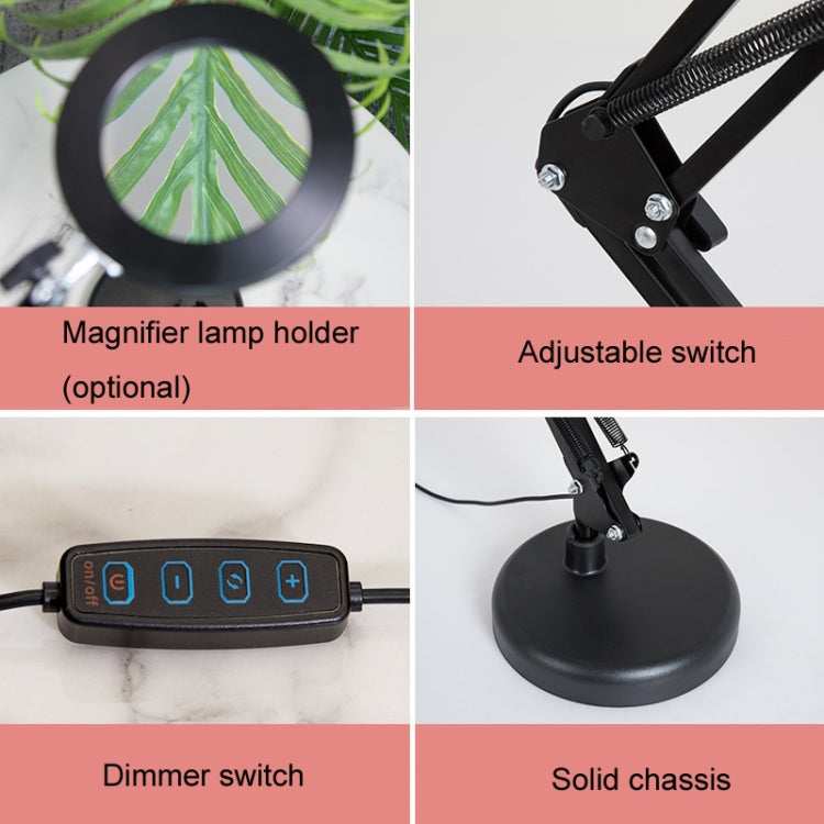 8X Magnifying Glass Lamp Beauty Nail Tattoo Repair Office Reading Lamp, Colour: With Magnifying Glass (Black) -  by PMC TechLife | Online Shopping South Africa | PMC TechLife