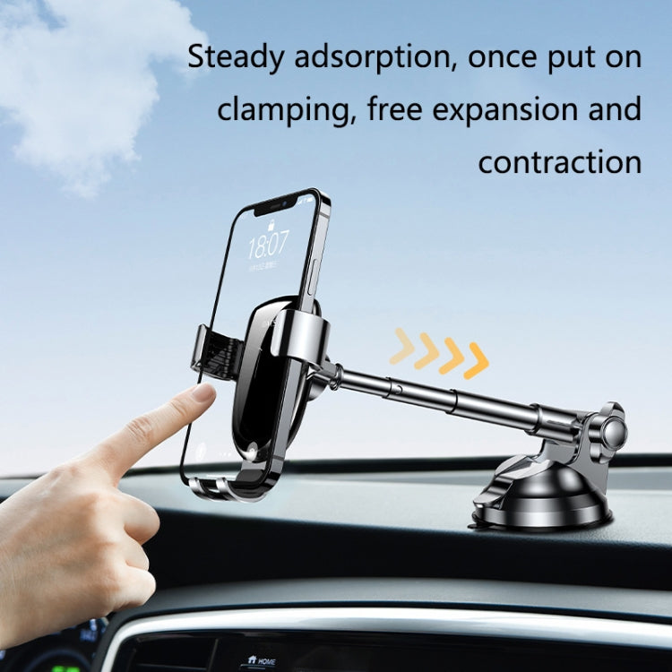 OATSBASF 03513 Phone Car Magnetic Telescopic Bracket Suction Cup Type Navigation Mobile Phone Bracket(Graphite Black) - Universal Car Holders by OATSBASF | Online Shopping South Africa | PMC TechLife | Buy Now Pay Later Mobicred