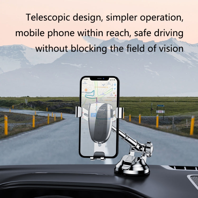 OATSBASF 03513 Phone Car Magnetic Telescopic Bracket Suction Cup Type Navigation Mobile Phone Bracket(Graphite Black) - Universal Car Holders by OATSBASF | Online Shopping South Africa | PMC TechLife | Buy Now Pay Later Mobicred