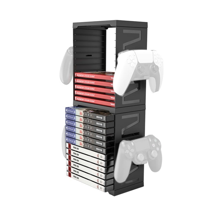 IPLAY Multi-Function Storage Bracket For Gamepad Card And Disc For PS4 / PS5 / Xbox / Switch (Black) - free shipping - PMC TechLife - Order now!