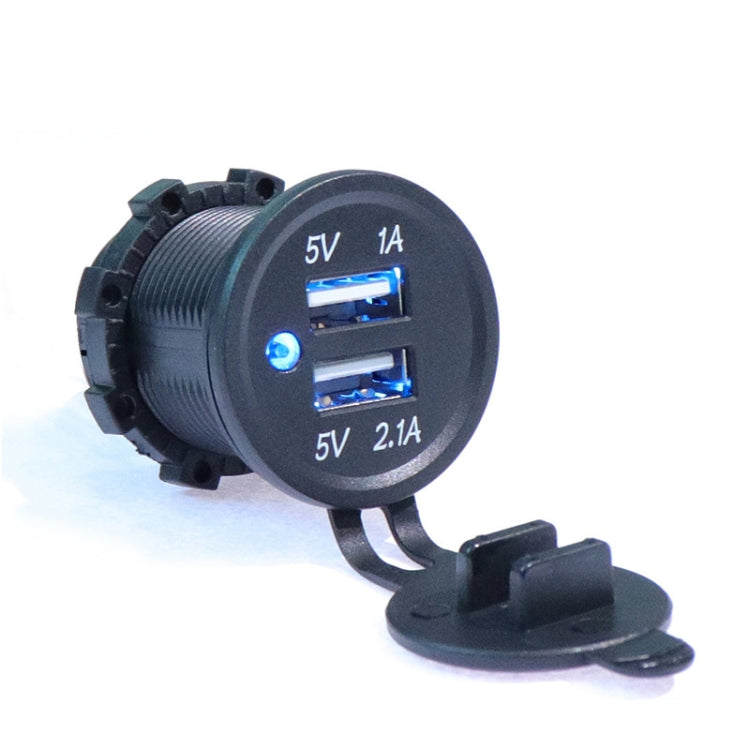 KWG-P1 Car Motorcycle Ship Modified USB Charger 5V 3.1A With Blue LED Lamp Display Waterproof And Dustproof Car Charger - DIY Modified Charger by PMC TechLife | Online Shopping South Africa | PMC TechLife