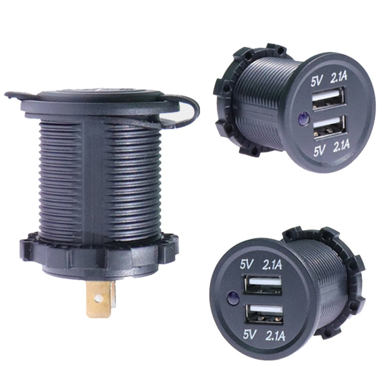 KWG-P1 Car Motorcycle Ship Modified USB Charger 5V 3.1A With Blue LED Lamp Display Waterproof And Dustproof Car Charger - DIY Modified Charger by PMC TechLife | Online Shopping South Africa | PMC TechLife