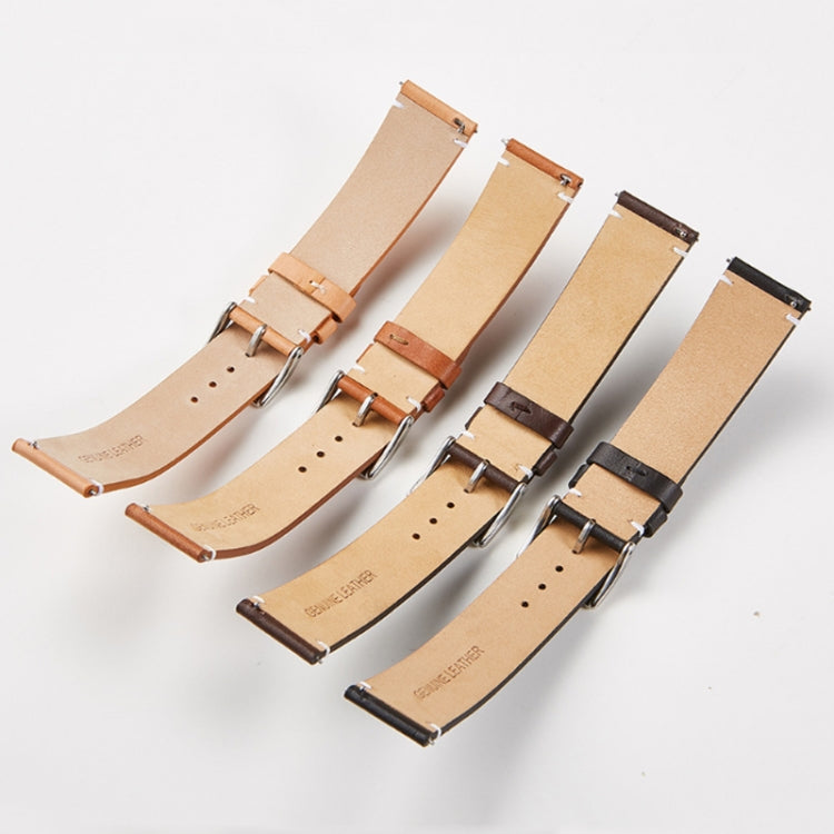 First Layer Retro Cowhide Frosted Leather Quick Release Universal Watch Band, Size��� 18mm(Light Brown) - 18mm Bands by PMC TechLife | Online Shopping South Africa | PMC TechLife | Buy Now Pay Later Mobicred