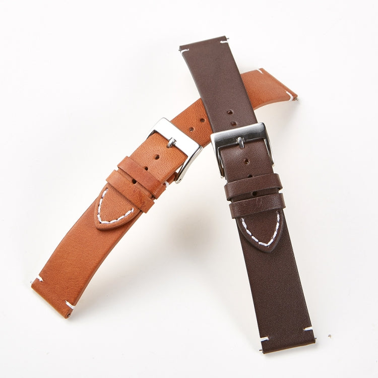First Layer Retro Cowhide Frosted Leather Quick Release Universal Watch Band, Size��� 18mm(Black) - 18mm Bands by PMC TechLife | Online Shopping South Africa | PMC TechLife | Buy Now Pay Later Mobicred