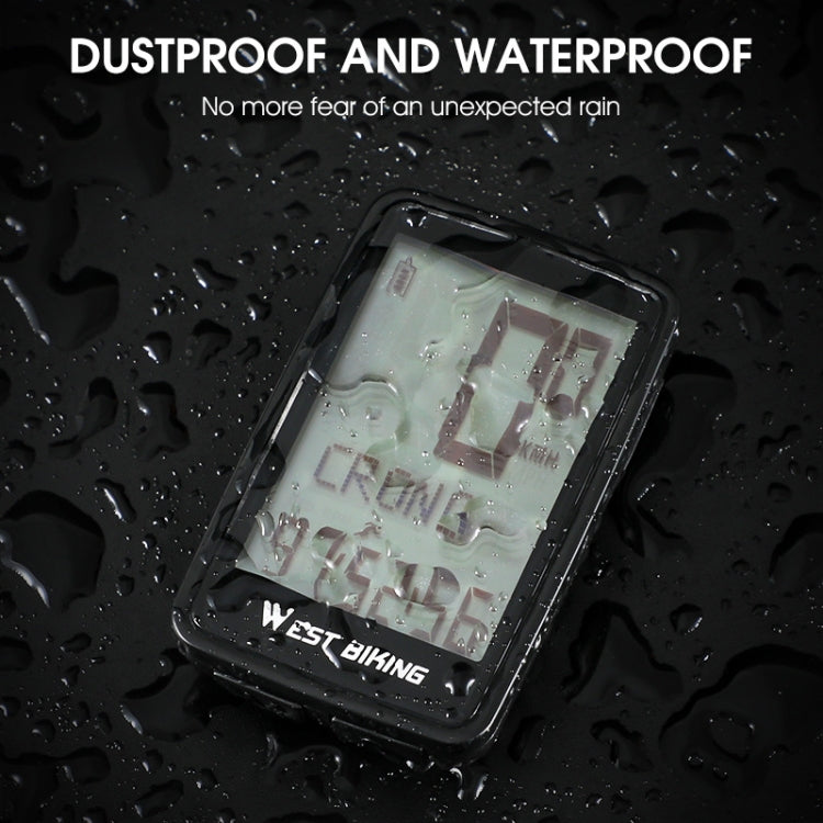 WEST BIKING Mountain Road Bike Five Language Code Table USB Riding Wireless Code Table Speedometer(Black) - Speedometers by WEST BIKING | Online Shopping South Africa | PMC TechLife | Buy Now Pay Later Mobicred