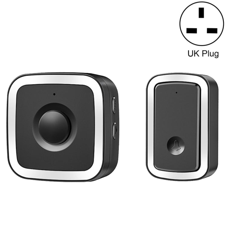 CACAZI A58 1 For 1 Smart Wireless Doorbell without Battery, Plug:UK Plug(Black Silver) - free shipping - PMC TechLife - Order now!