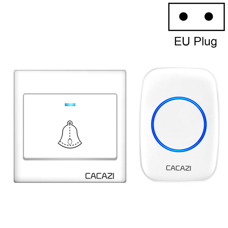 CACAZI H10 1 For 1 Wireless Smart Doorbell without Battery, Plug:EU Plug(White) - free shipping - PMC TechLife - Order now!