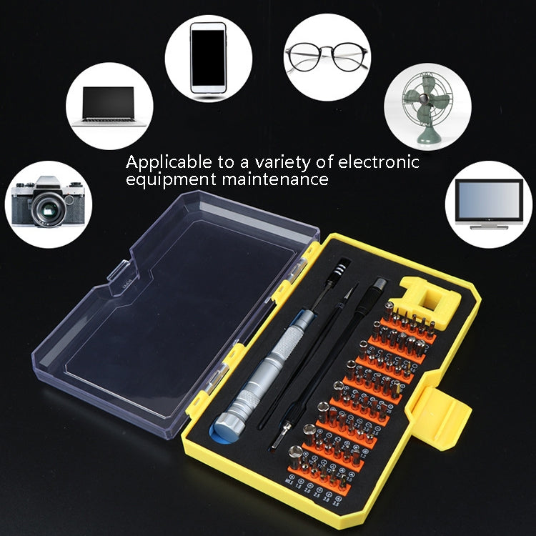 Obadun 9802B 52 in 1 Aluminum Alloy Handle Hardware Tool Screwdriver Set Home Precision Screwdriver Mobile Phone Disassembly Tool(Yellow Box) - free shipping - PMC TechLife - Order now!