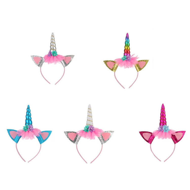 Unicorn Headband Children Birthday Festival Party Hair Accessories(Blue 1) - Holiday Decorations by PMC TechLife | Online Shopping South Africa | PMC TechLife