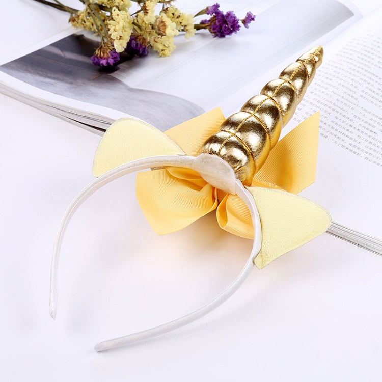 2 PCS F036 Unicorn Headband Children Birthday Festival Party Hair Accessories(Golden) - Holiday Decorations by PMC TechLife | Online Shopping South Africa | PMC TechLife