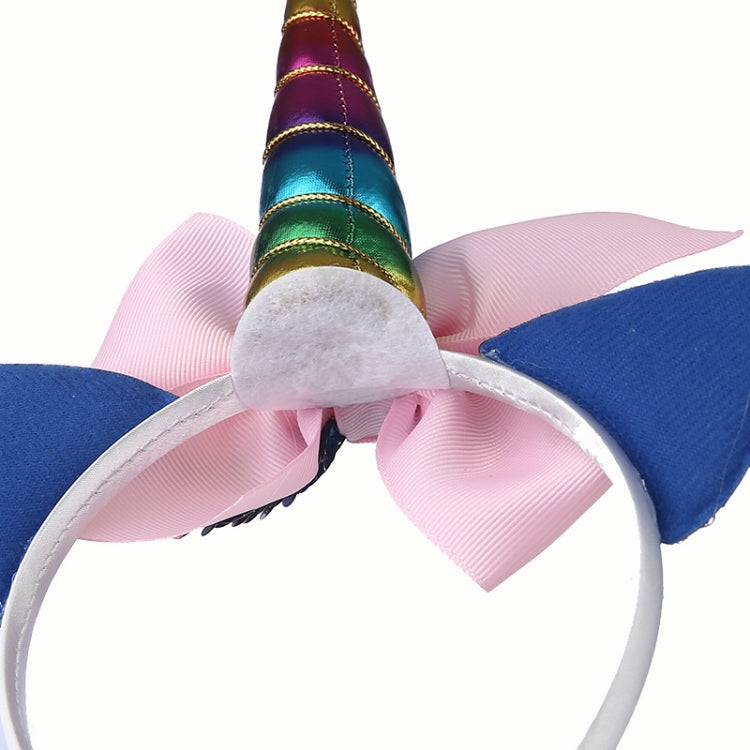 2 PCS F036 Unicorn Headband Children Birthday Festival Party Hair Accessories(Pink) - Holiday Decorations by PMC TechLife | Online Shopping South Africa | PMC TechLife