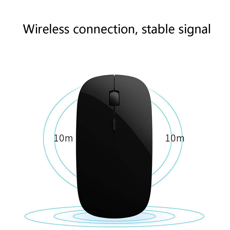 MF-822 2.4G Wireless Mouse 4 Keys Mute Office Ultra-Thin Mouse(Black) - Wireless Mice by PMC TechLife | Online Shopping South Africa | PMC TechLife
