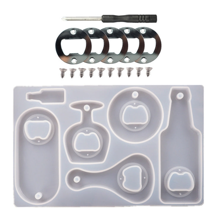 DIY Crystal Resin Drip Beer Wrench Mold Opener Silicone Mold, Specification: Set - Arts & Crafts by PMC TechLife | Online Shopping South Africa | PMC TechLife