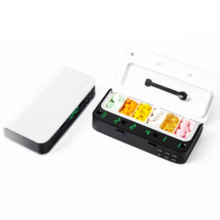 XM-ZY02 Intelligent Electronic Small Pill Box Separate Warehouse To Remind The Elderly To Take Medicine Regularly Portable Pill Box(Elegant White) - free shipping - PMC TechLife - Order now!