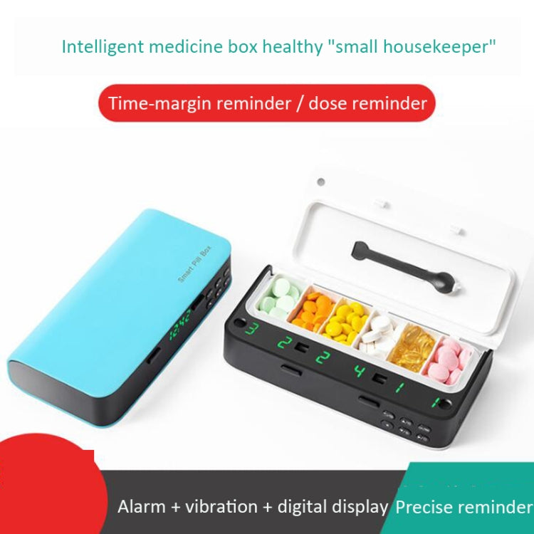 XM-ZY02 Intelligent Electronic Small Pill Box Separate Warehouse To Remind The Elderly To Take Medicine Regularly Portable Pill Box(Elegant White) - free shipping - PMC TechLife - Order now!