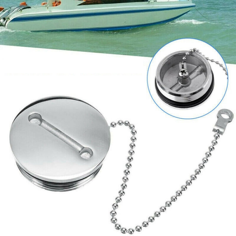 Stainless Steel Boat Deck Fill Filler Replacement Cap + Chain Boat Replacement Accessories - Boats Accessories by PMC TechLife | Online Shopping South Africa | PMC TechLife