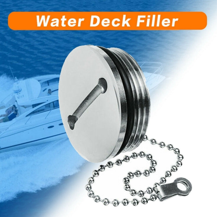 Stainless Steel Boat Deck Fill Filler Replacement Cap + Chain Boat Replacement Accessories - Boats Accessories by PMC TechLife | Online Shopping South Africa | PMC TechLife