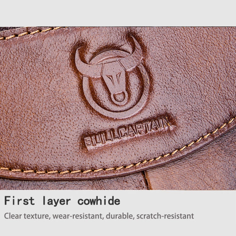 BULL CAPTAIN 044 14 Inch Handheld Computer Briefcase Men Leather Messenger Bag(Brown) - free shipping - PMC TechLife - Order now!