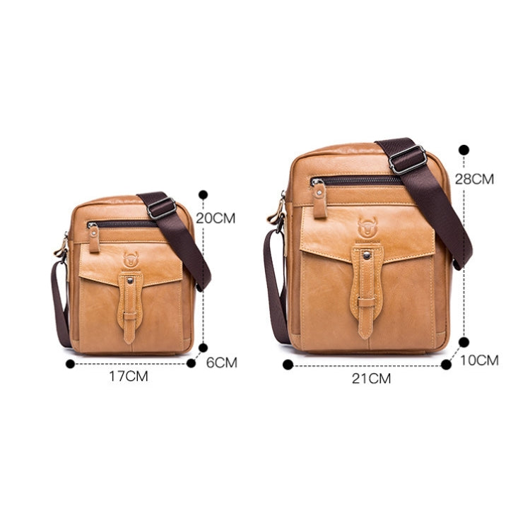 BULL CAPTAIN 053 Men Messenger Bag Cowhide Large Capacity Briefcase, Specification���Large (Dark Brown) - Single-shoulder Bags by BULL CAPTAIN | Online Shopping South Africa | PMC TechLife | Buy Now Pay Later Mobicred