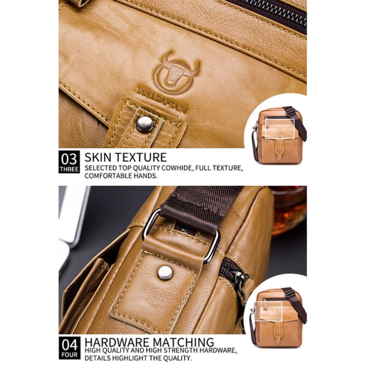 BULL CAPTAIN 053 Men Messenger Bag Cowhide Large Capacity Briefcase, Specification���Large (Dark Brown) - Single-shoulder Bags by BULL CAPTAIN | Online Shopping South Africa | PMC TechLife | Buy Now Pay Later Mobicred
