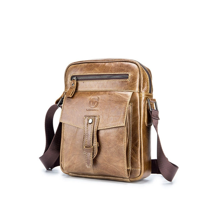 BULL CAPTAIN 053 Men Messenger Bag Cowhide Large Capacity Briefcase, Specification���Small (Dark Brown) - Single-shoulder Bags by BULL CAPTAIN | Online Shopping South Africa | PMC TechLife | Buy Now Pay Later Mobicred