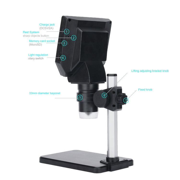 G1000 Digital Microscope HD Mobile Phone Repair Electron Microscope, Specification: Aluminum Alloy Bracket - free shipping - PMC TechLife - Order now!