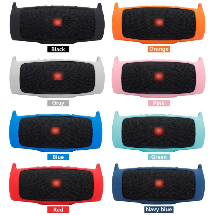 For JBL Charge 4 Bluetooth Speaker Portable Silicone Protective Cover with Shoulder Strap & Carabiner(Navy Blue) - Protective Case by PMC TechLife | Online Shopping South Africa | PMC TechLife