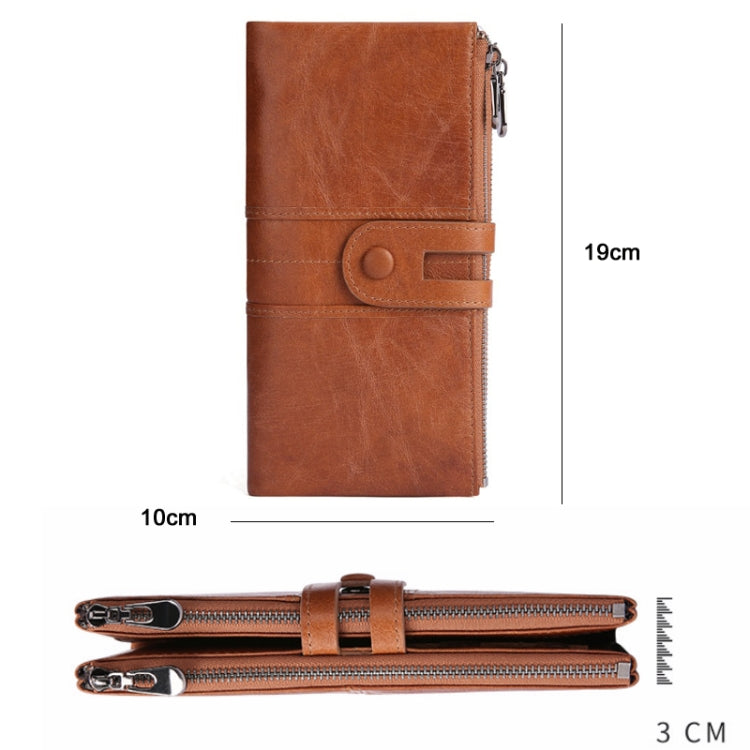 Retro Ladies RFID Wallet Leather Long Mobile Phone Bag(Blue) - free shipping - PMC TechLife - Order now!