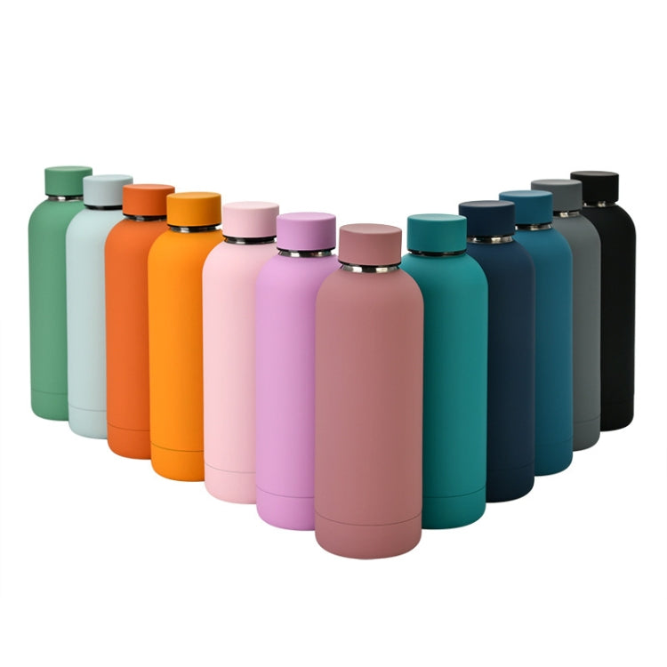 Stainless Steel Outdoor Matte Water Bottle Portable Sports Water Cup Rubber Paint Insulation Cup(Gray Green) - free shipping - PMC TechLife - Order now!