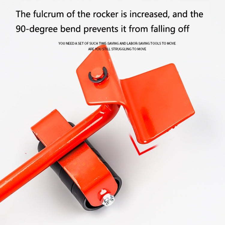 CY-0102 5 in 1 Household Moving Bed Heavy Object Moving Pulley Furniture Shifter Multifunctional Carrier, Model: Yellow (300KG) - Moving tools by PMC TechLife | Online Shopping South Africa | PMC TechLife