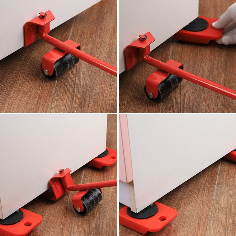 CY-0102 5 in 1 Household Moving Bed Heavy Object Moving Pulley Furniture Shifter Multifunctional Carrier, Model: Yellow (300KG) - Moving tools by PMC TechLife | Online Shopping South Africa | PMC TechLife