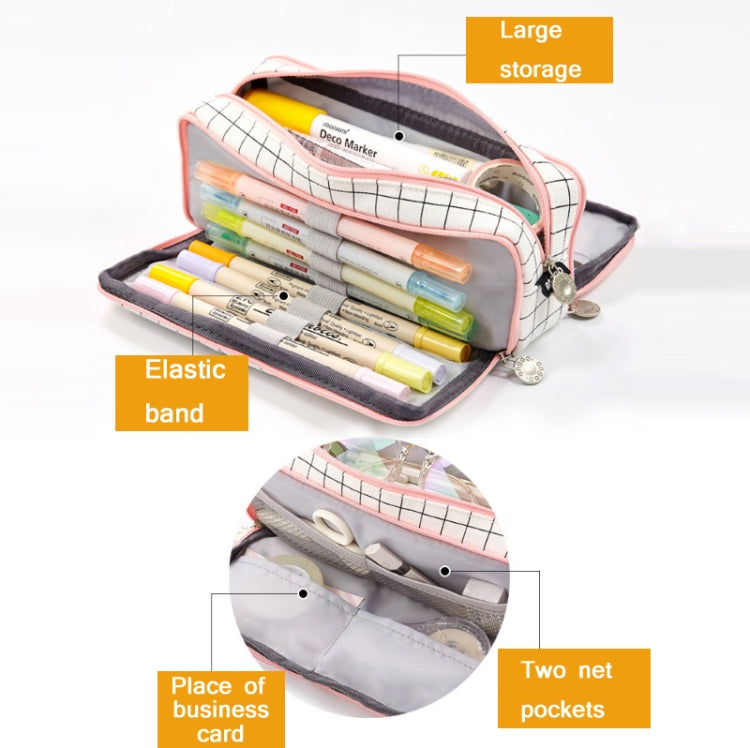 Angoo Double-Open Multi-Layer Stationery Pencil Case Multifunctional Cosmetic Bag(Ink Painting) - Pen Holder by Angpoo | Online Shopping South Africa | PMC TechLife | Buy Now Pay Later Mobicred