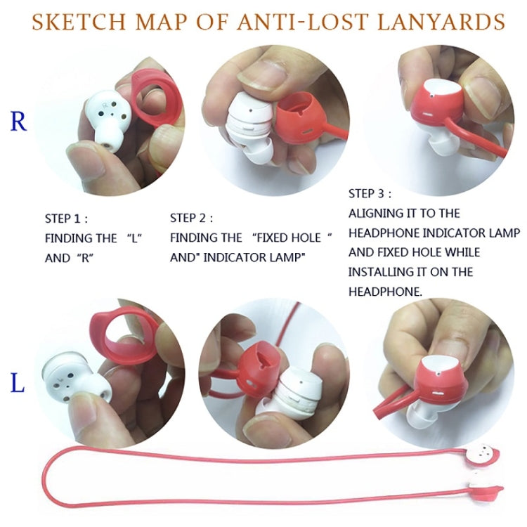 3 PCS Bluetooth Headphone Sports Silicone Anti-Lost Rope For Samsung GALAXLBuds 1 / 2(Black) - Anti-lost & Holder by PMC TechLife | Online Shopping South Africa | PMC TechLife