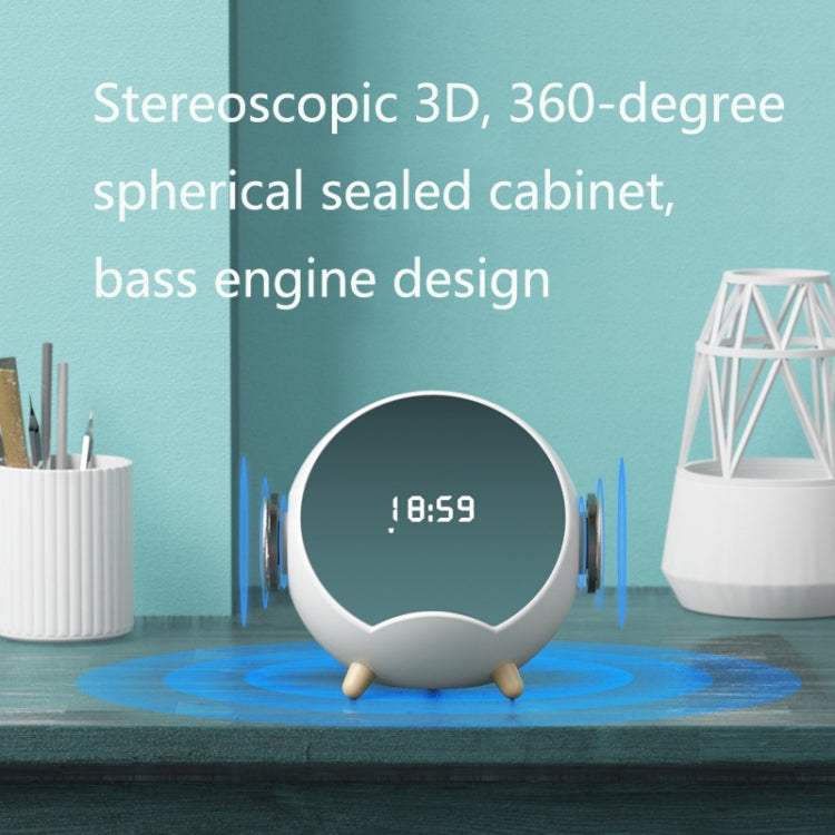 Mini Desktop Multi-Function Smart Wireless Charging Bluetooth Speaker with Alarm Clock & Phone Holder Function(Pink) - free shipping - PMC TechLife - Order now!