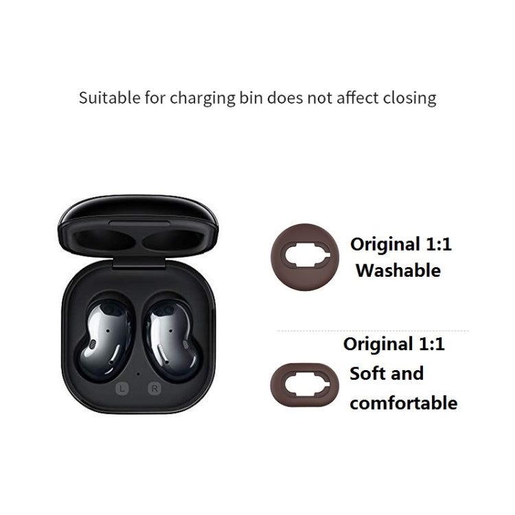 2 Sets Bluetooth Earphone Silicone Earplug Caps For Samsung Galaxy Buds Live(White-2 Pairs) - Anti-dust & Ear Caps by PMC TechLife | Online Shopping South Africa | PMC TechLife