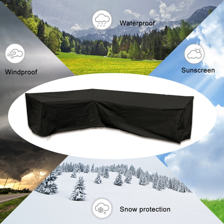 Outdoor Garden Furniture Corner Sofa Cover Dustproof Table Cover, Size: 300x300x98cm(Black) - Dust Covers by PMC TechLife | Online Shopping South Africa | PMC TechLife