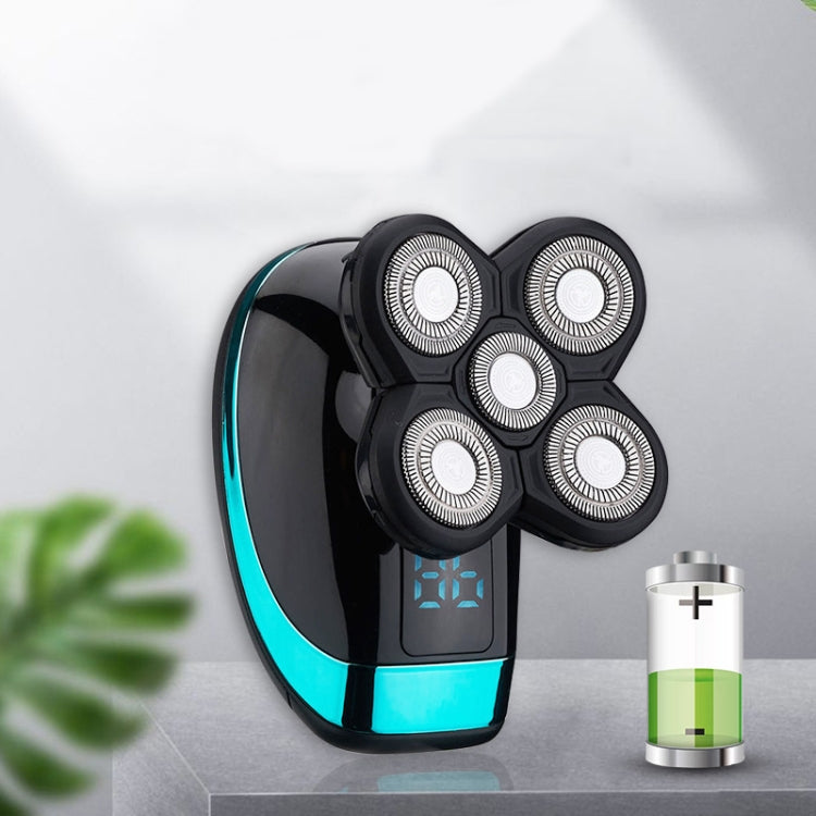 Electric Shaver Rechargeable Razor Intelligent Digital Display Bald Hair Clipper,Style: Nasal Hair Apparatus&Washing Face Brush - free shipping - PMC TechLife - Order now!