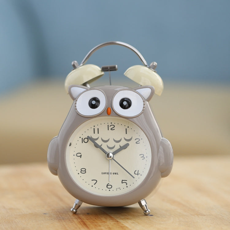 3 Inch Children Cartoon Owl Luminous Silent Bedside Snooze Small Alarm Clock(Gray) - Alarm Clocks by PMC TechLife | Online Shopping South Africa | PMC TechLife
