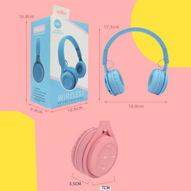 M6 Wireless Bluetooth Headset Folding Gaming Stereo Headset With Mic(White) - Headset & Headphone by PMC TechLife | Online Shopping South Africa | PMC TechLife